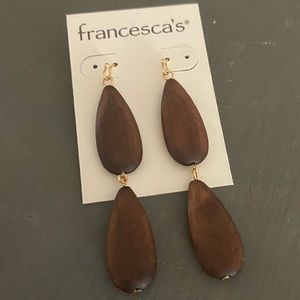 Brown Wooden Earrings